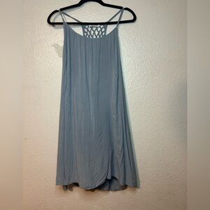 Sandra Fellini Made In Italy Light Blue Sleeveless Top Asymmetrical‎ Lagenlook